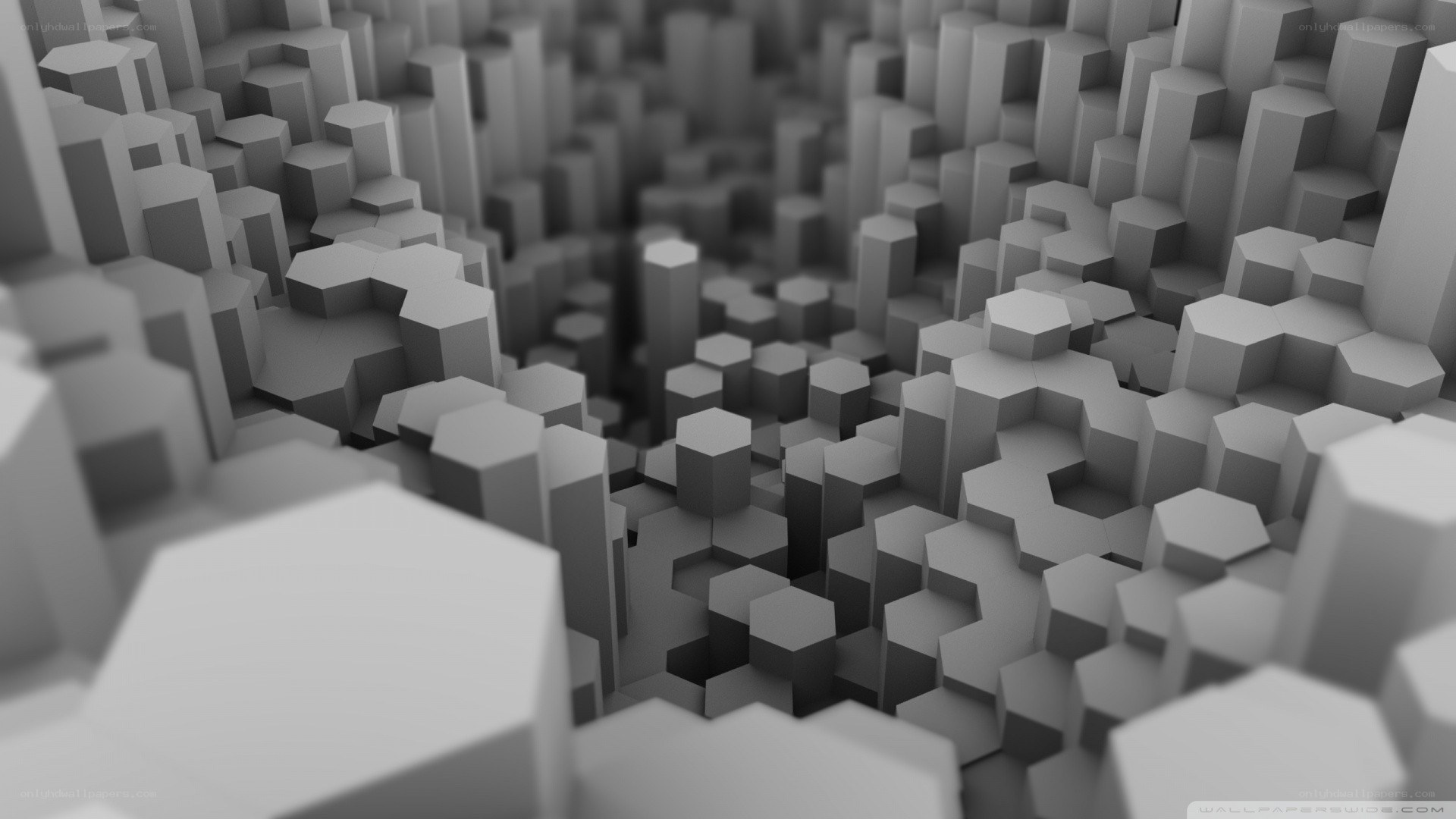 abstract hexagonal landscape