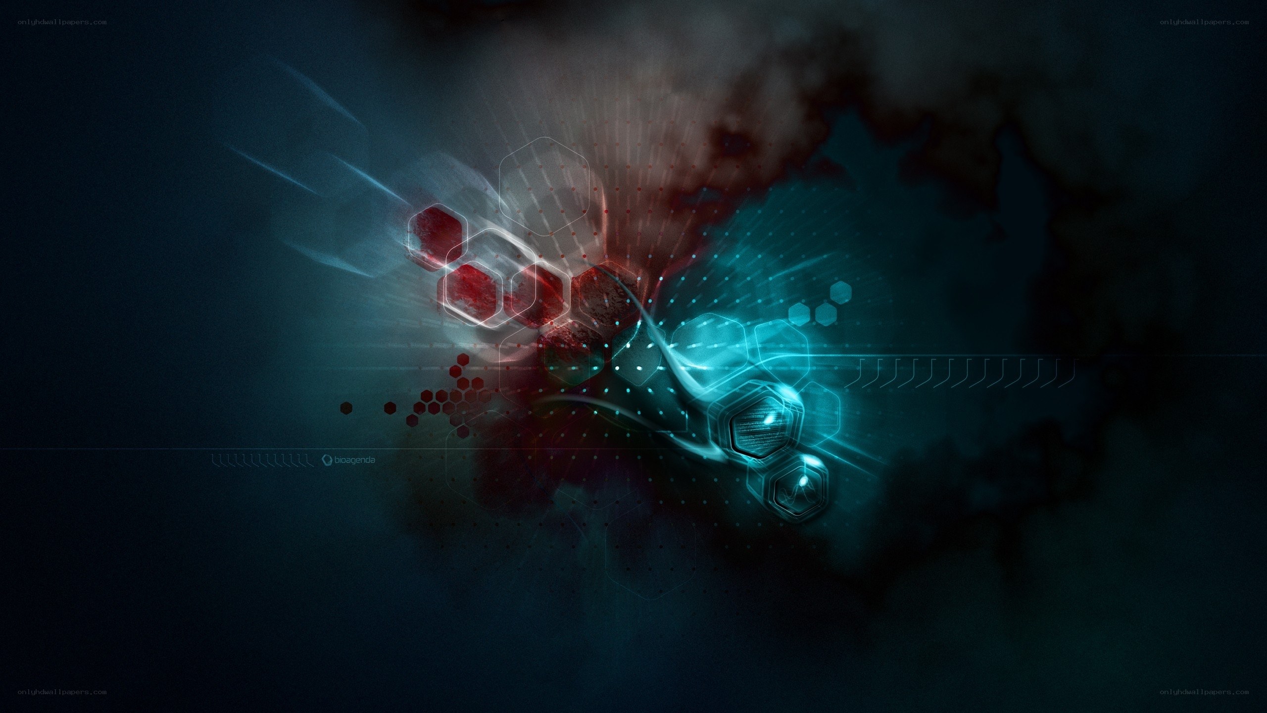 abstract hexagonal light design