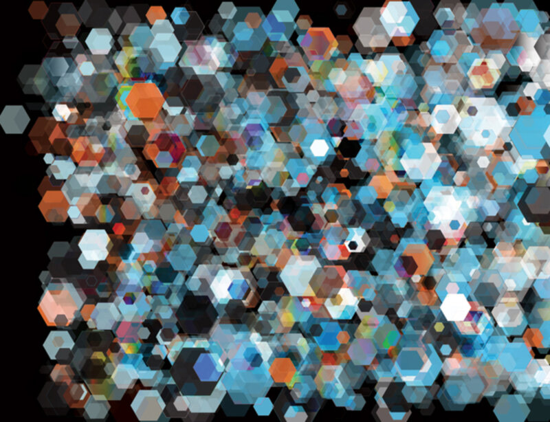 Abstract Hexagonal Pattern — Blue, Dynamic