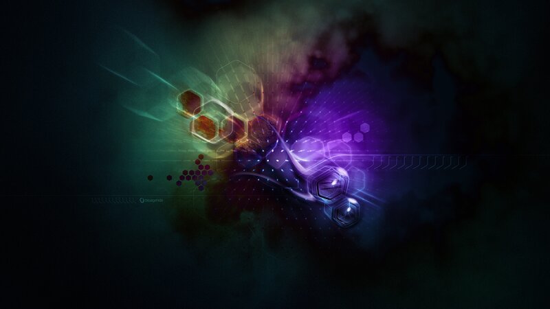 Abstract Hexagonal Pattern — Purple