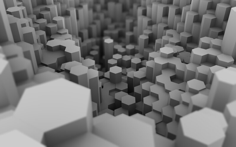 abstract hexagonal structure