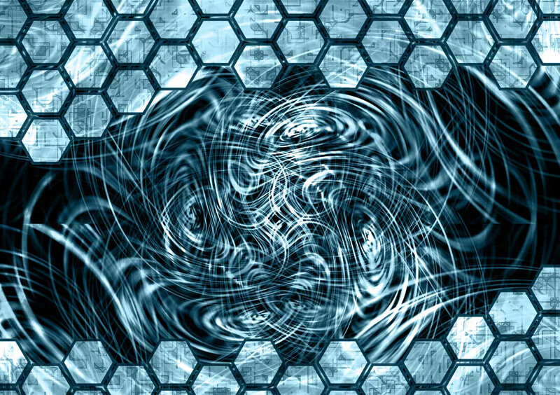 abstract hexagonal swirl pattern