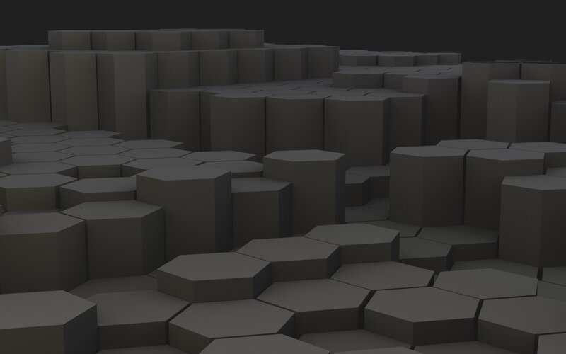 abstract hexagonal terrain