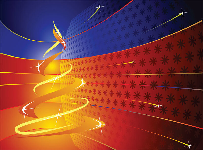 Abstract Holiday Design — Red