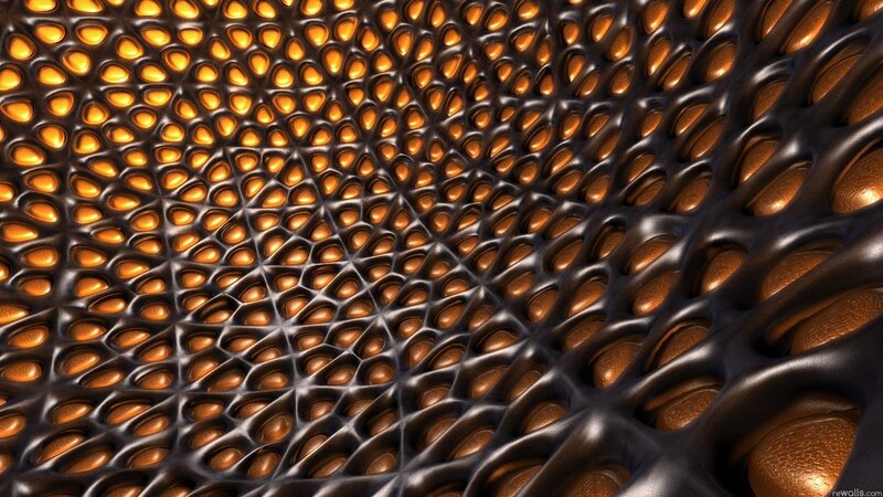 Abstract Honeycomb Pattern — Black, Dramatic