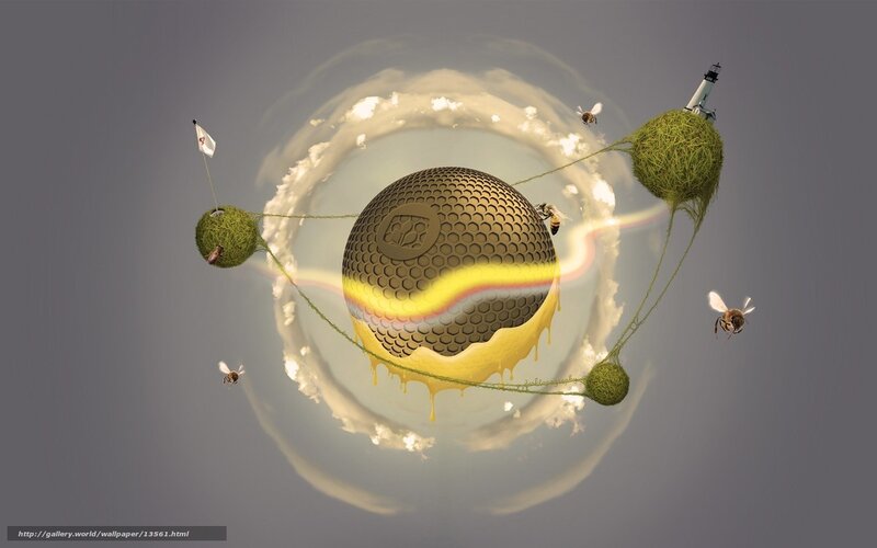 abstract honeycomb world
