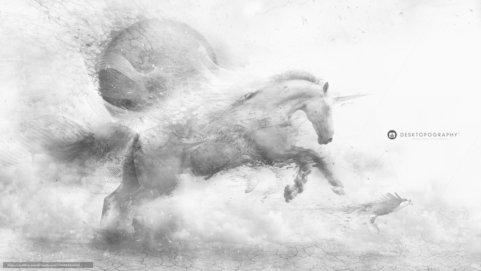 abstract horse in motion