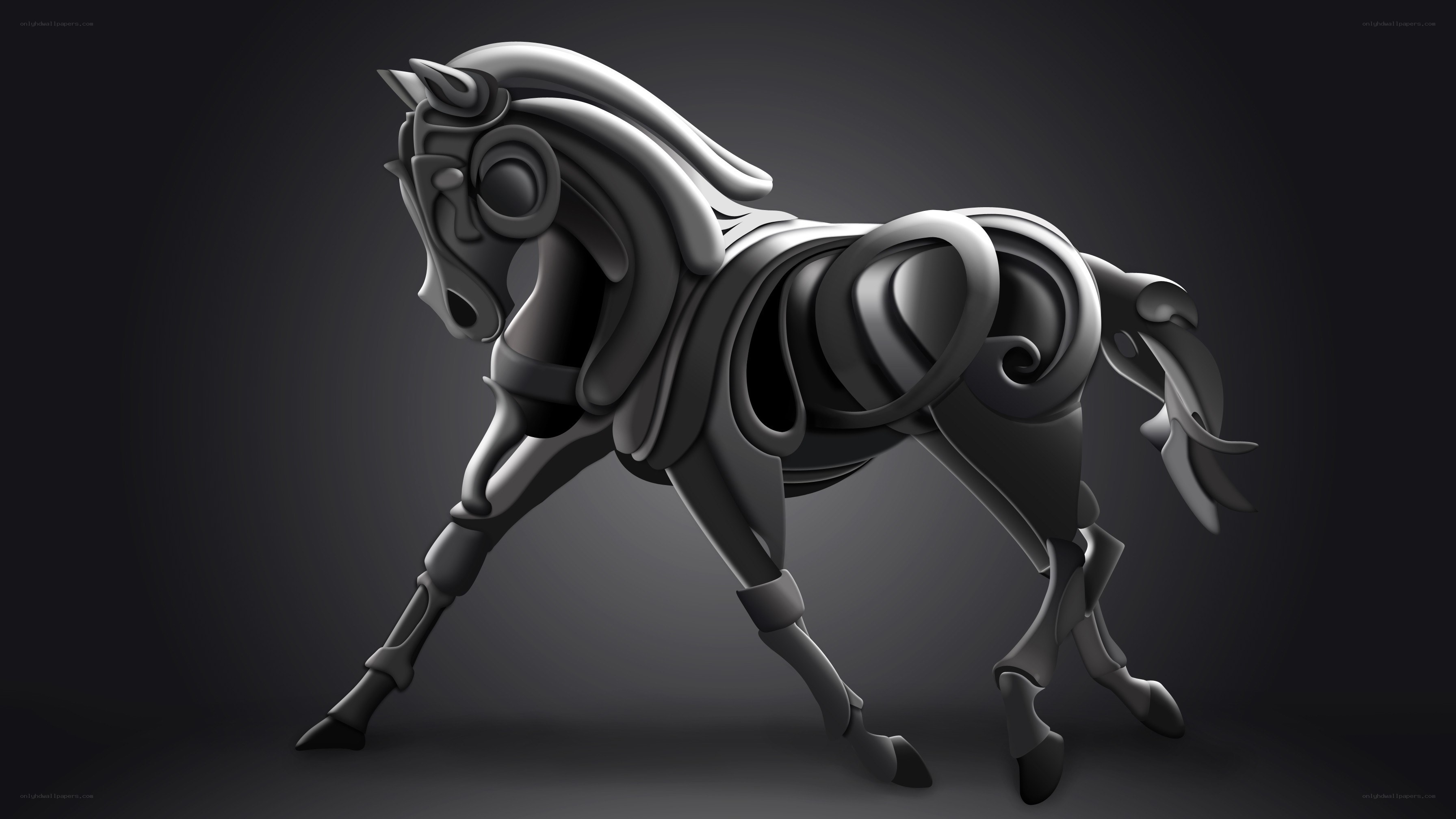 abstract horse sculpture