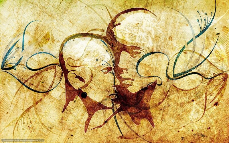 abstract human faces art
