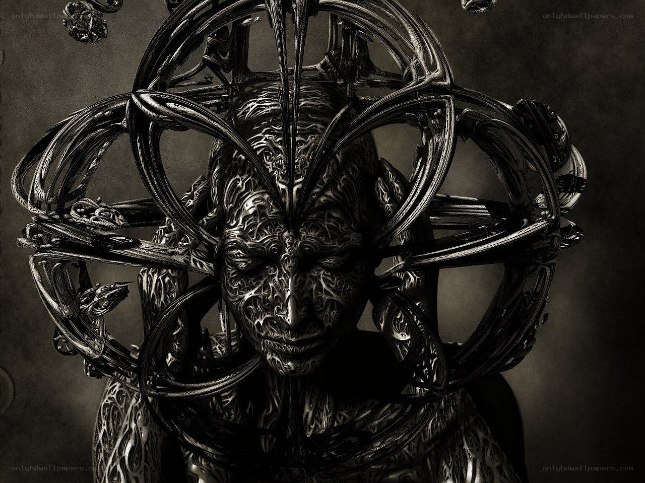 abstract humanoid sculpture