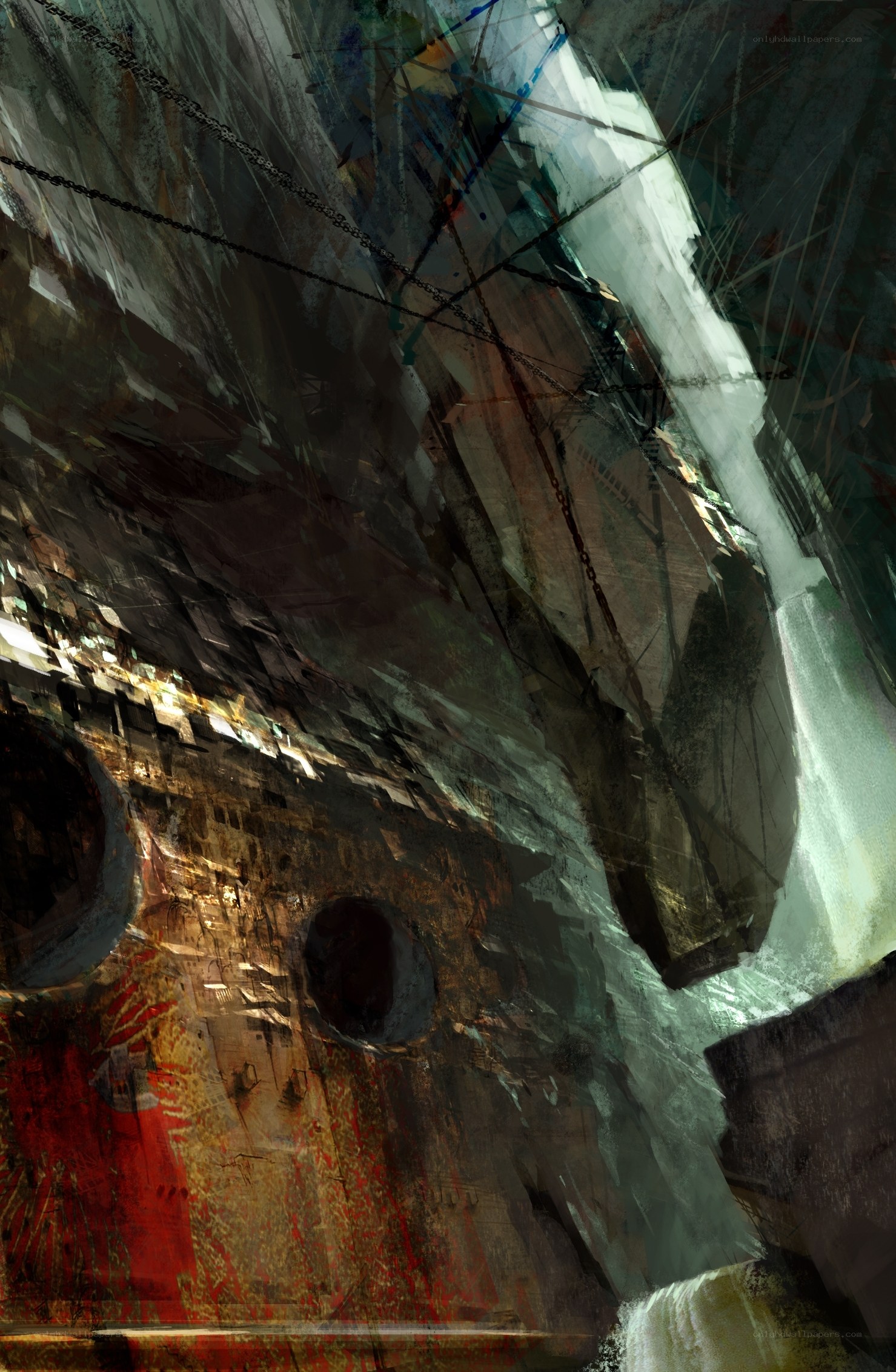 abstract industrial landscape