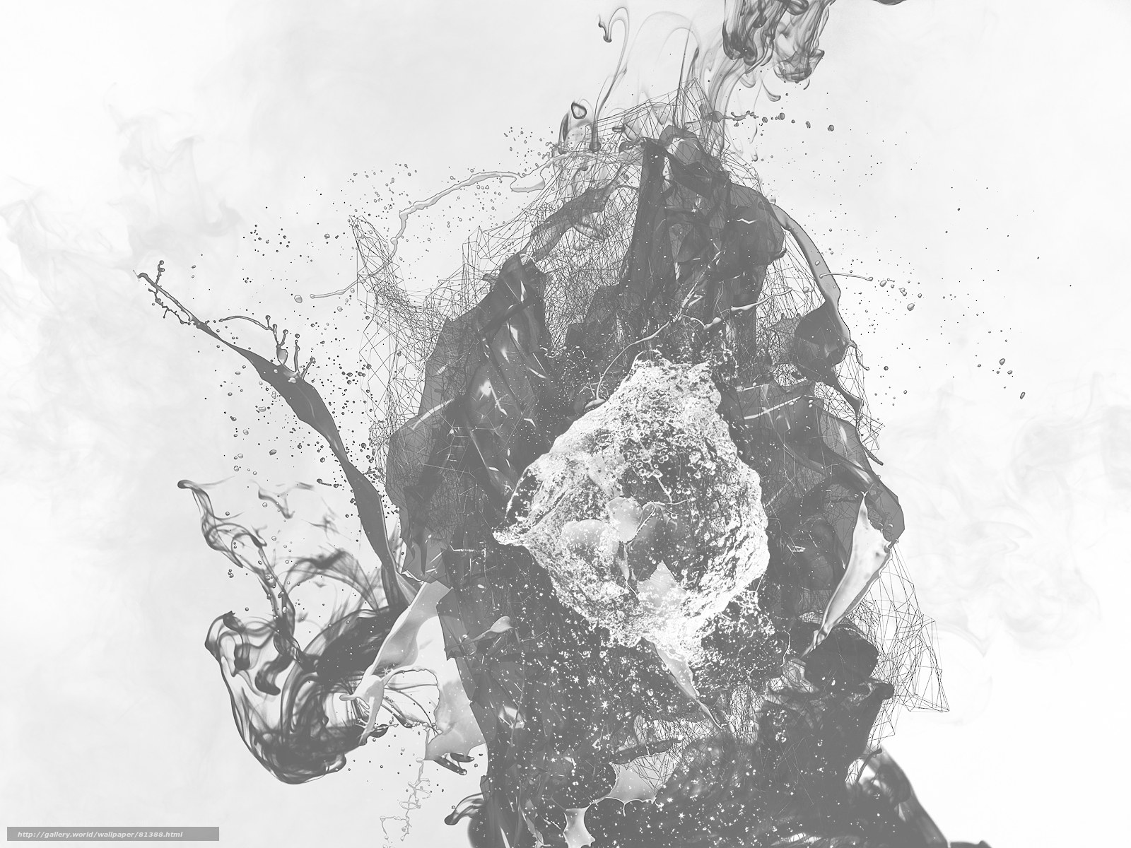 abstract ink and water splash