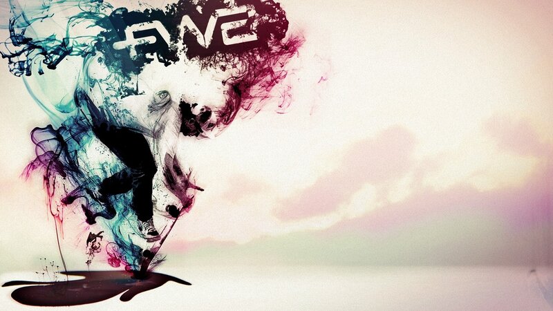 abstract ink art with text