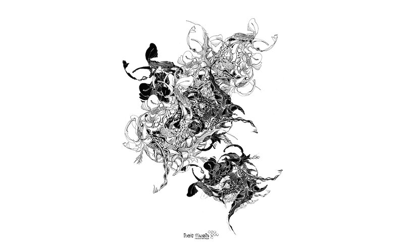 abstract ink drawing artwork