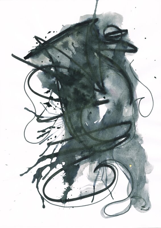 abstract ink drawing