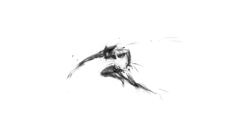 abstract ink sketch of a figure