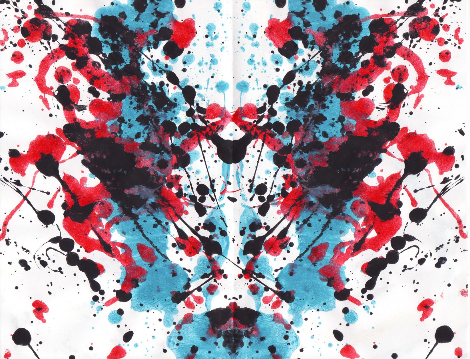 Abstract ink splatter art