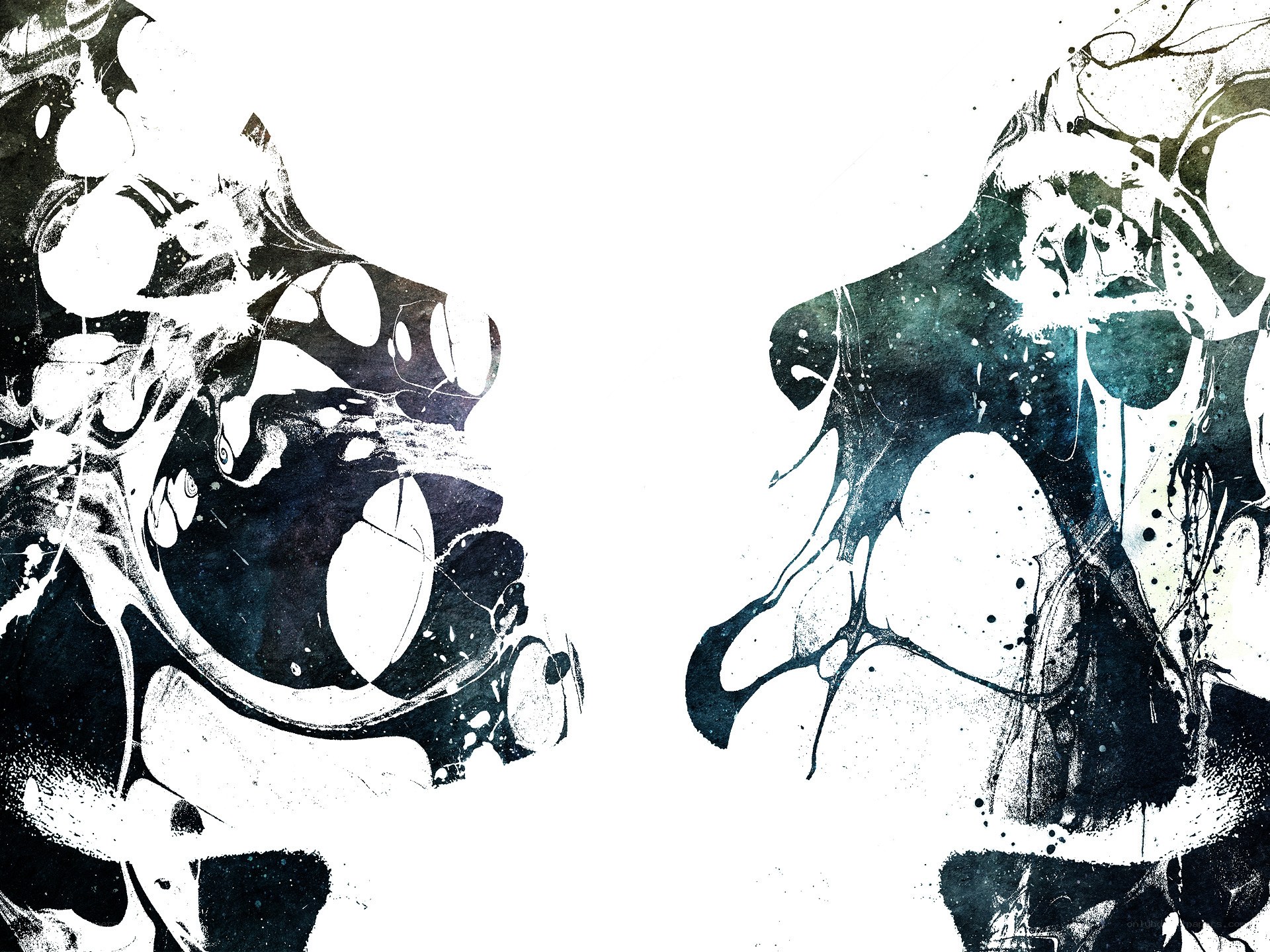 abstract ink splatter art
