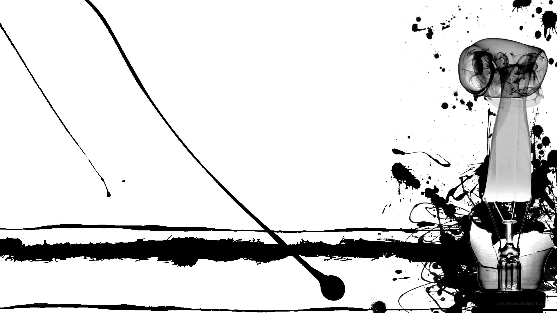 abstract ink splatter art