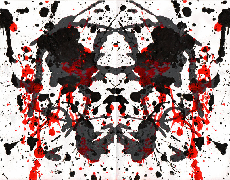 Abstract ink splatter art