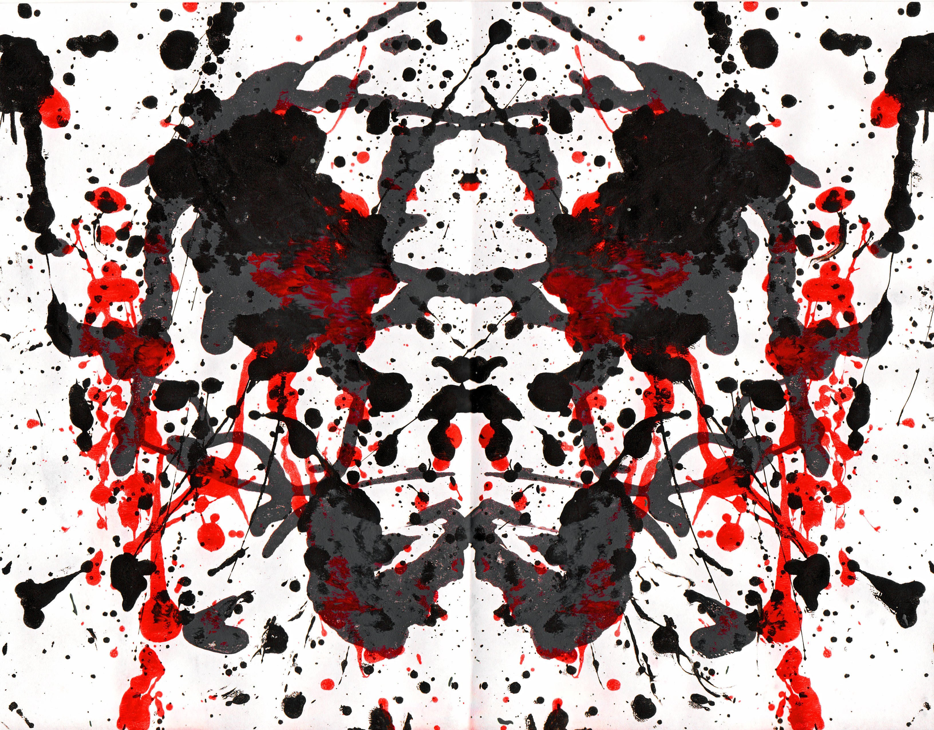 Abstract ink splatter art