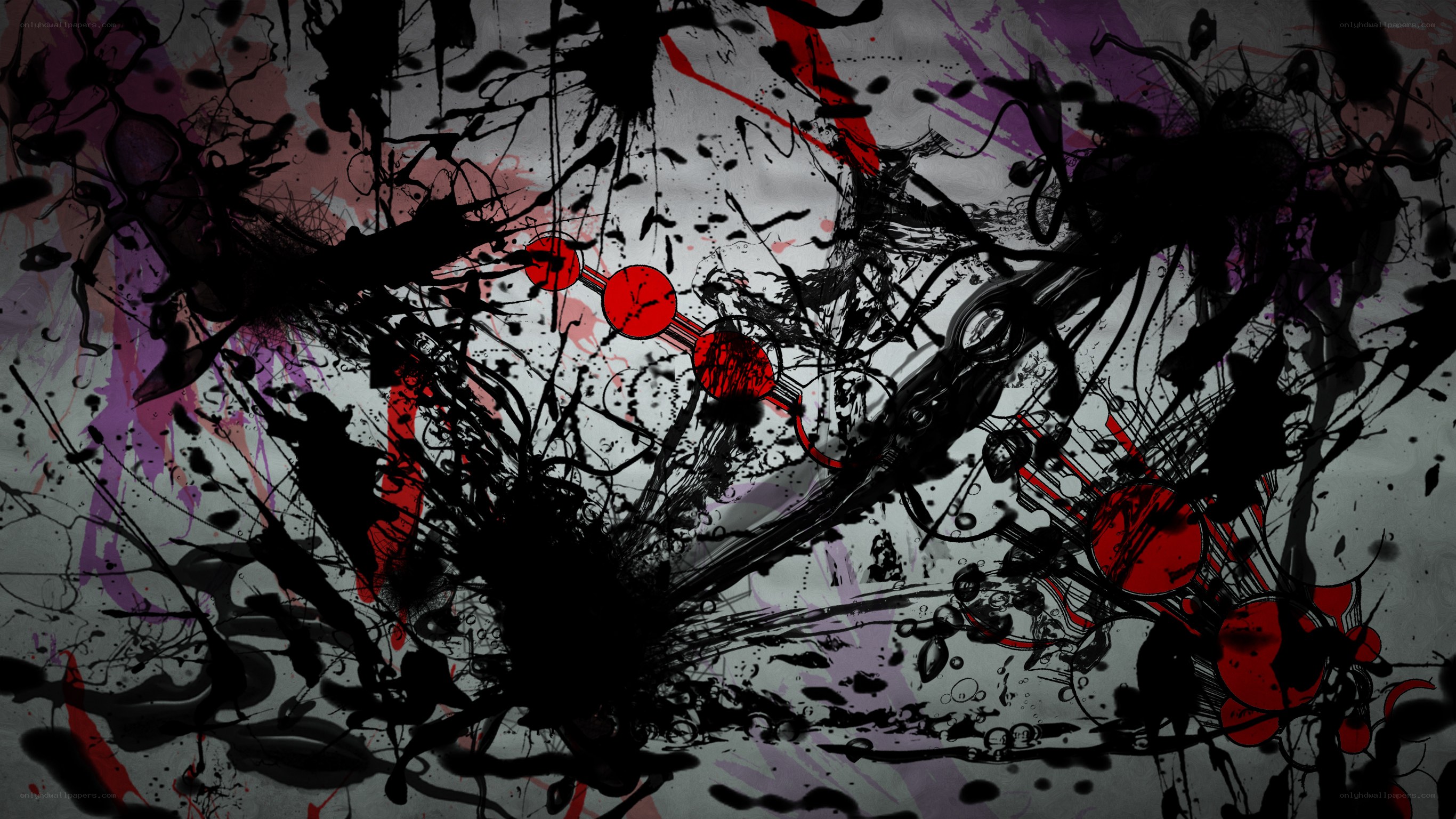 abstract ink splatter art