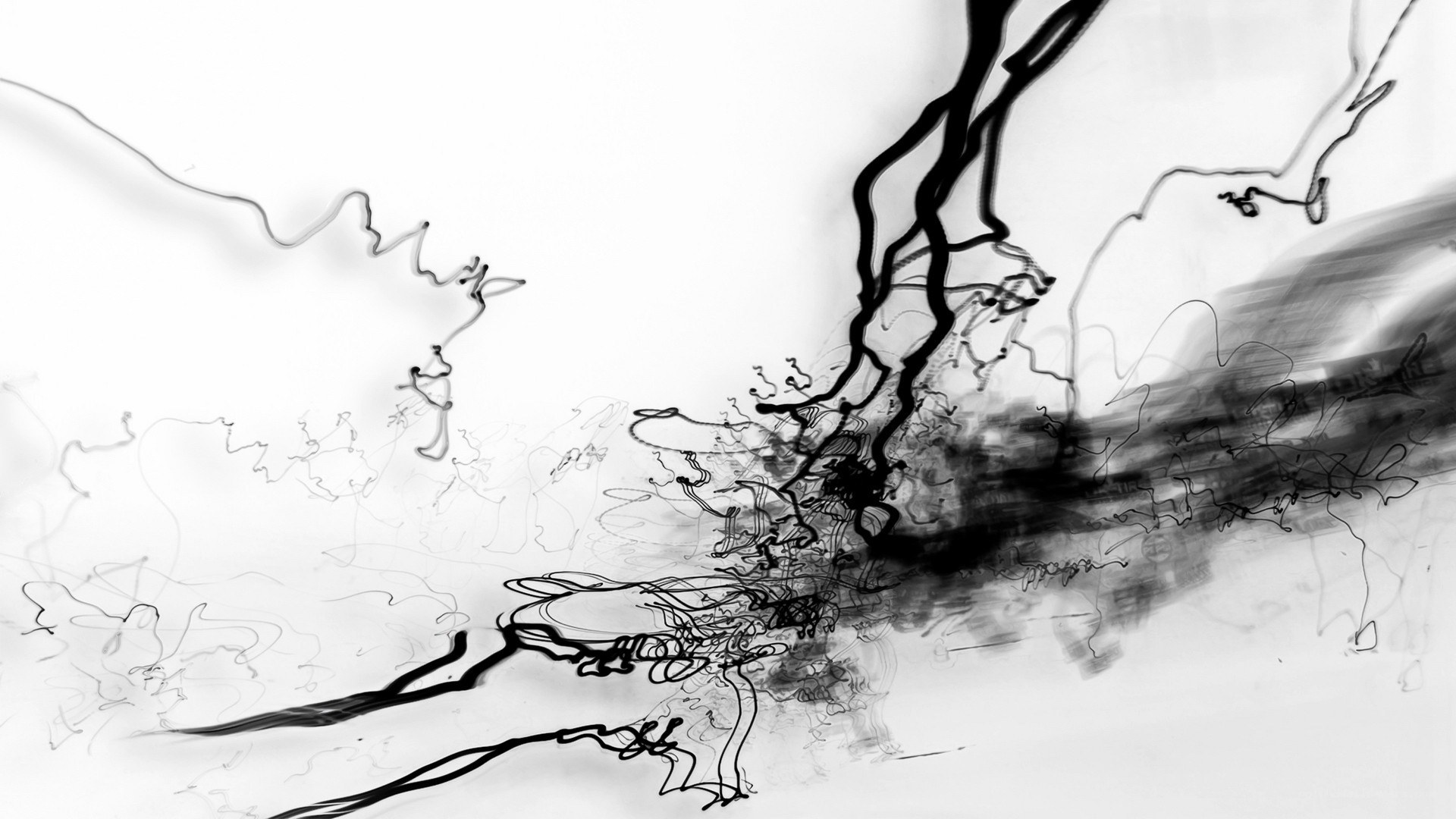 Abstract ink splatter art