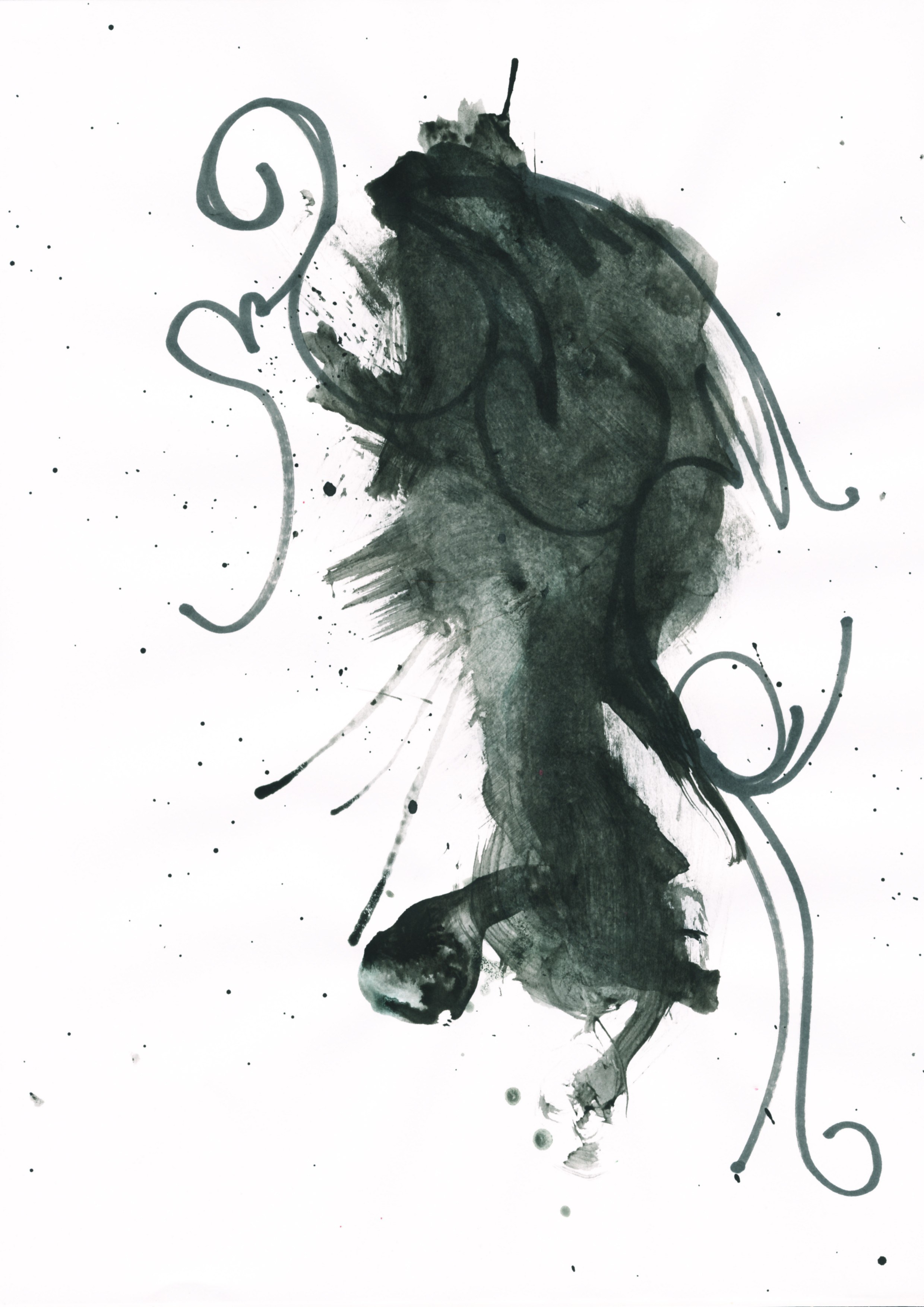 abstract ink splatter art
