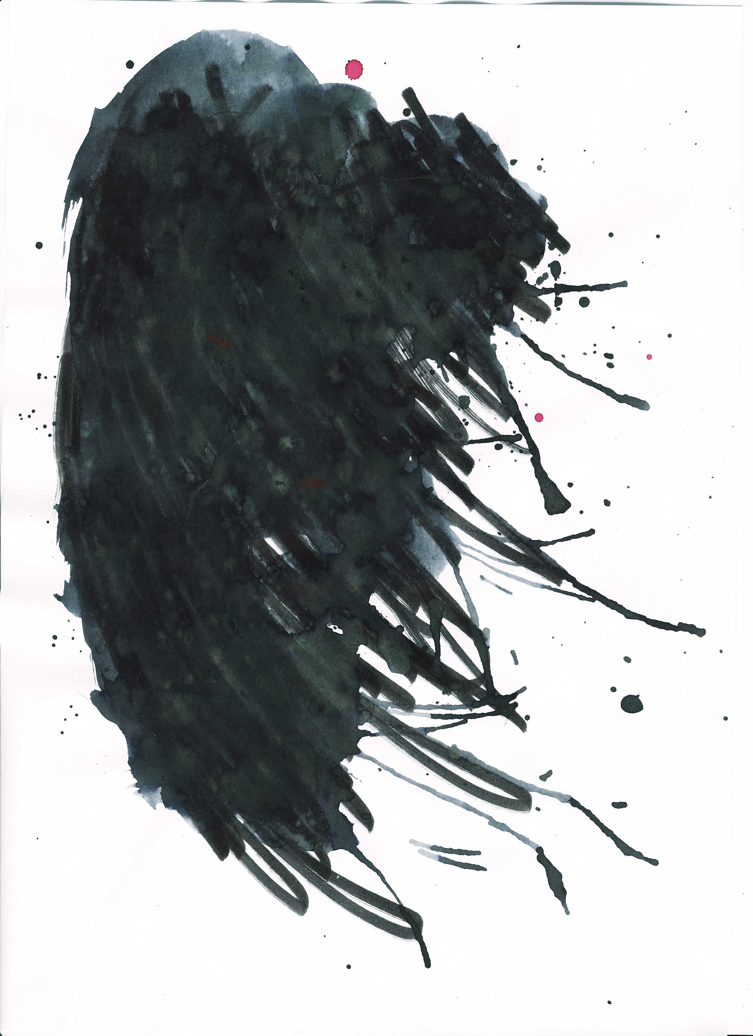 abstract ink splatter art