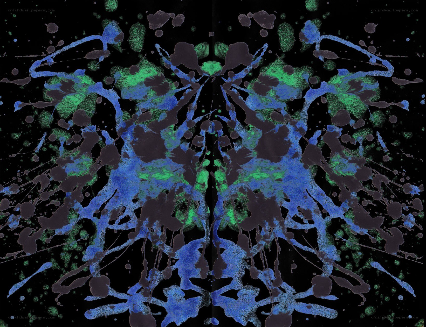 Abstract ink splatter art