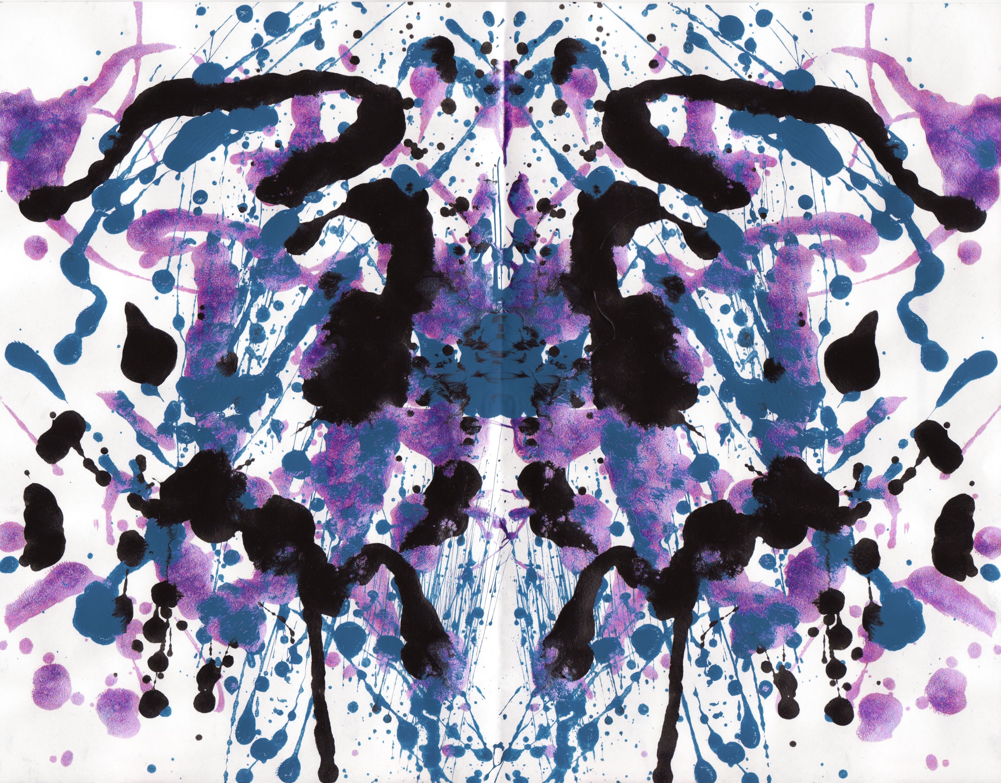 Abstract ink splatter art