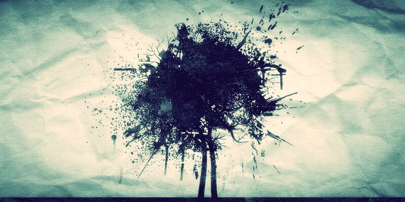 abstract ink splatter art