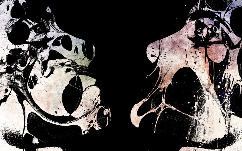 abstract ink splatter art