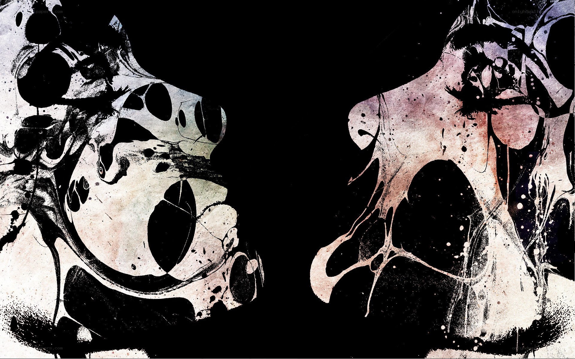 abstract ink splatter art