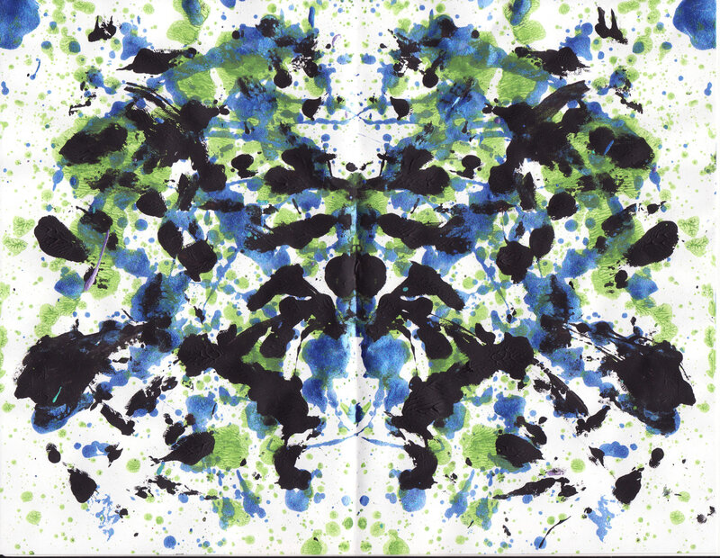 Abstract ink splatter art