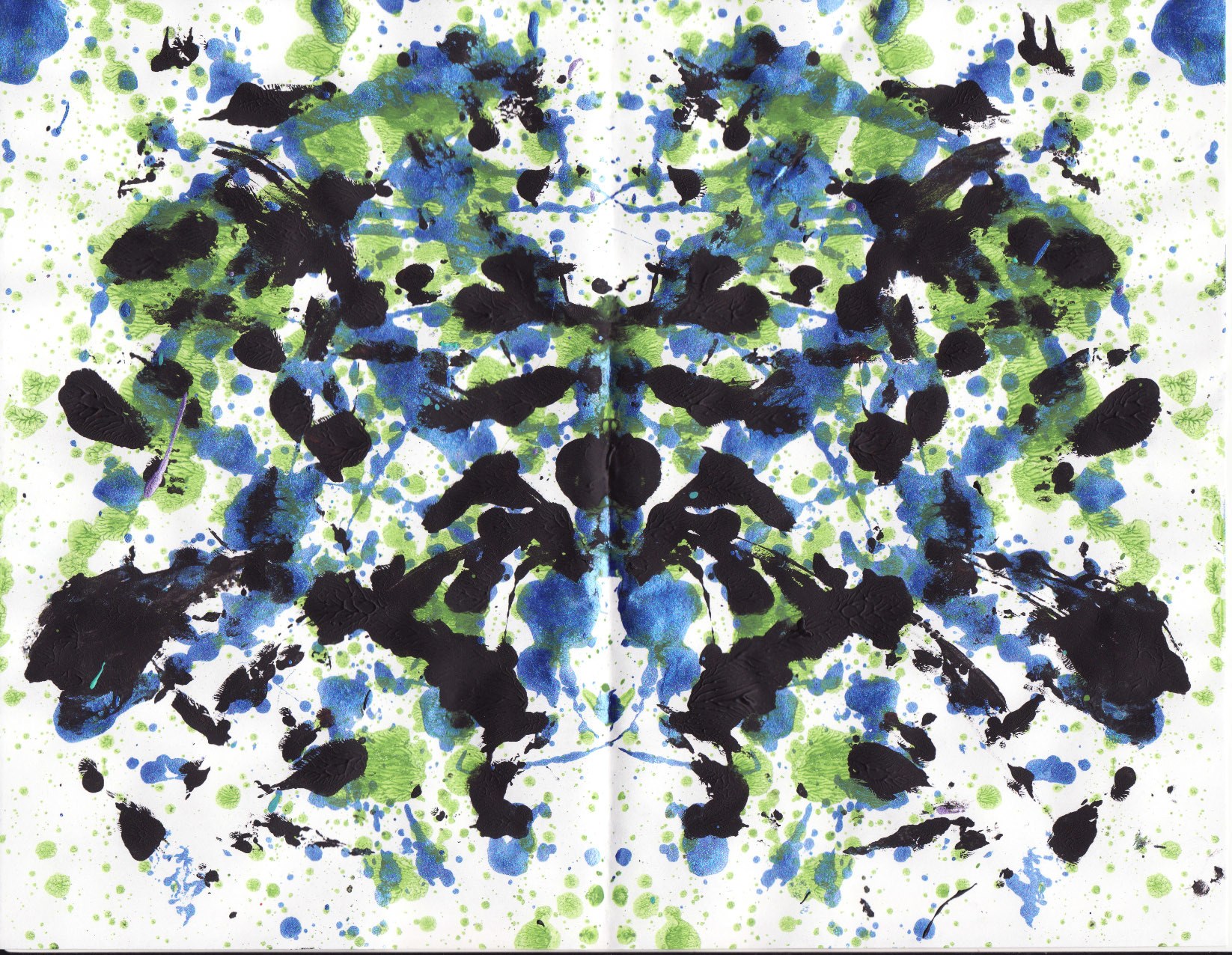 Abstract ink splatter art