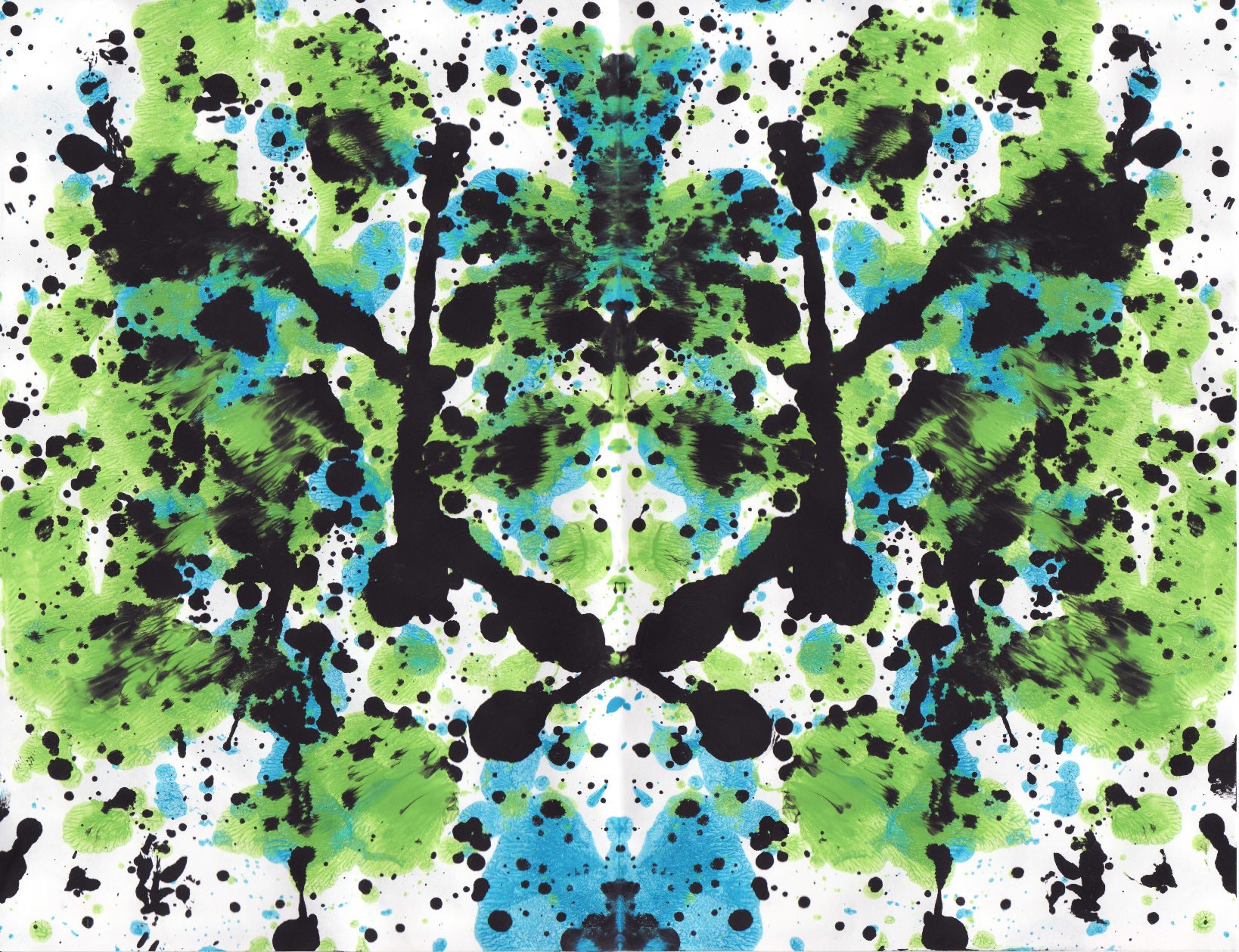 Abstract ink splatter art