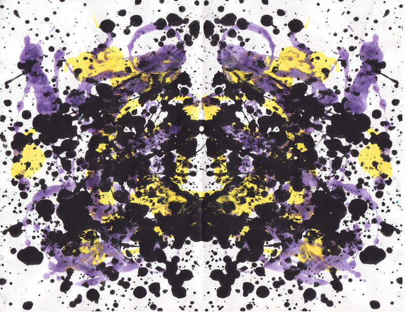 Abstract ink splatter art
