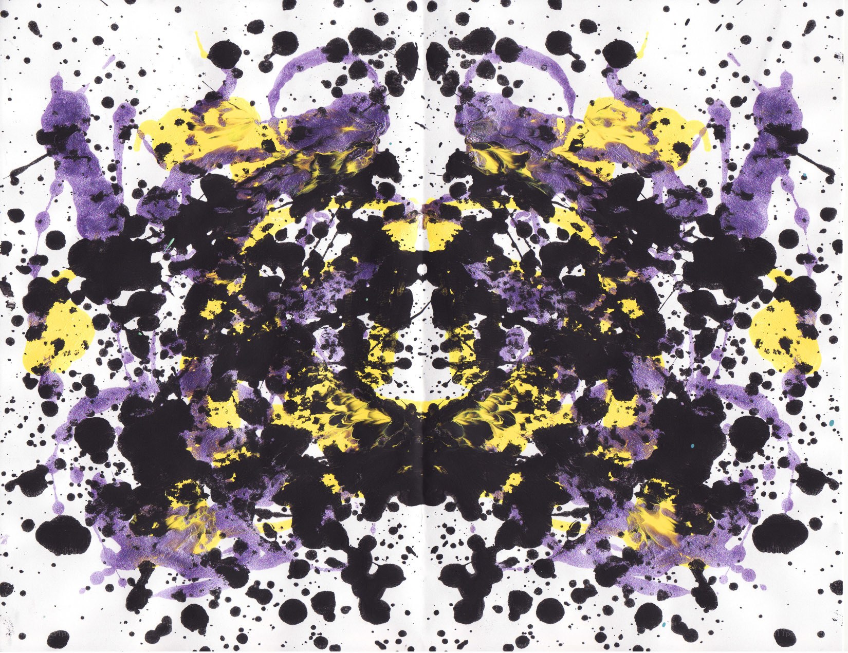 Abstract ink splatter art