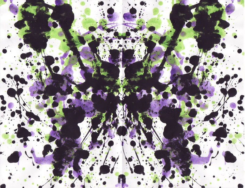Abstract ink splatter art