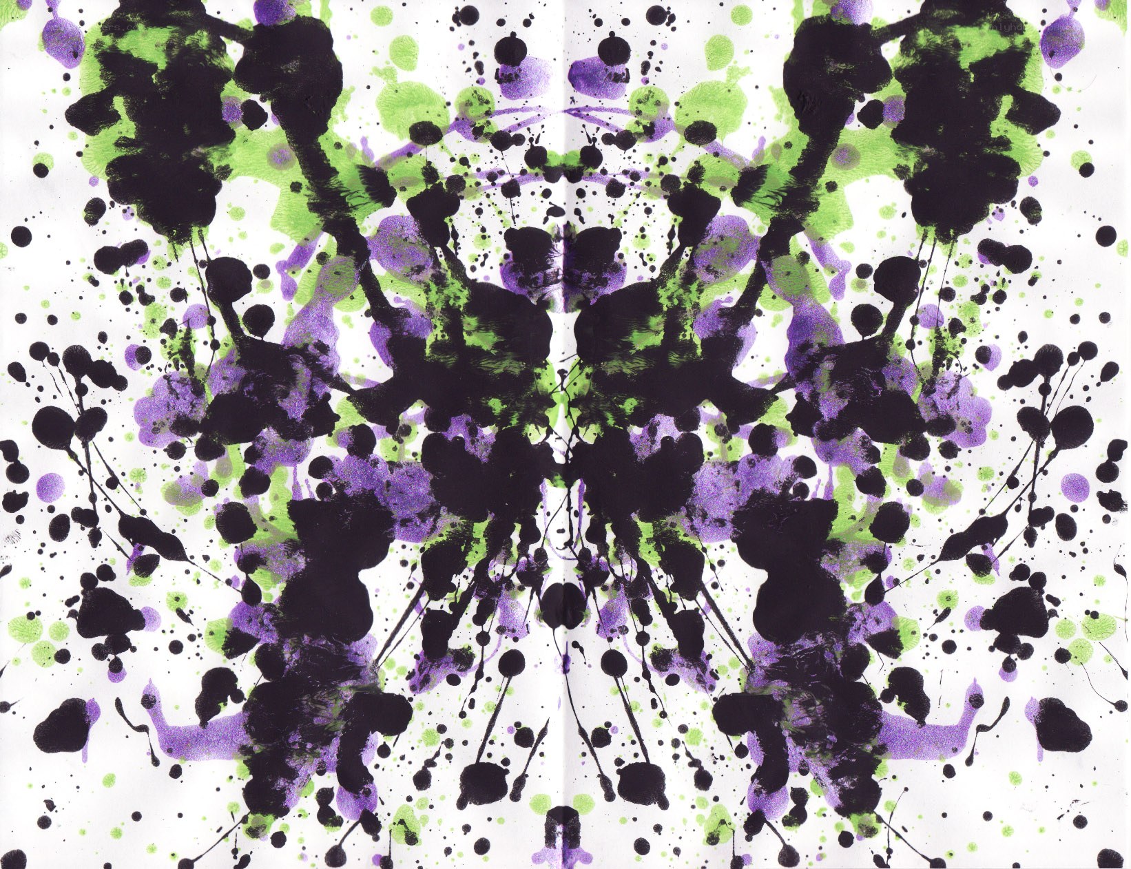 Abstract ink splatter art