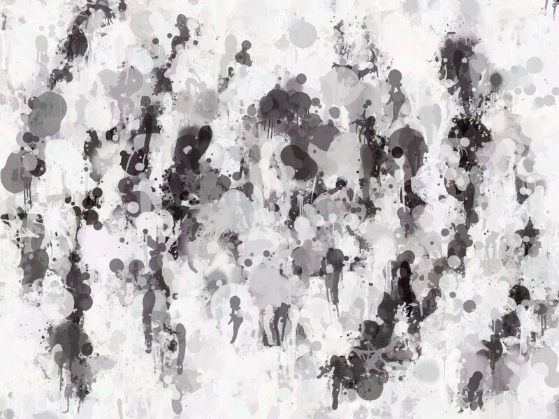 Abstract Ink Splatter — Black, Chaotic