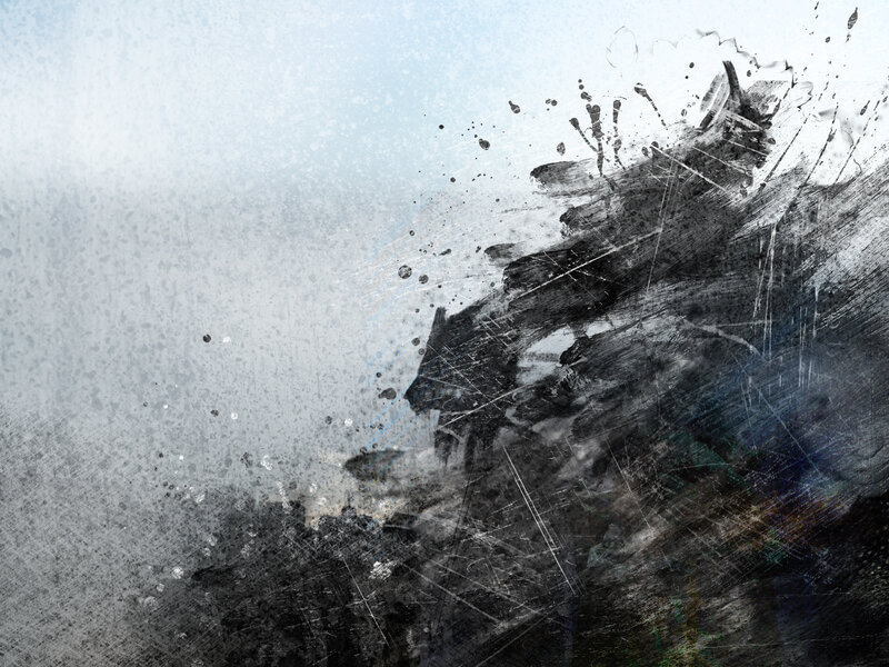 Abstract Ink Splatter — Black, Dramatic