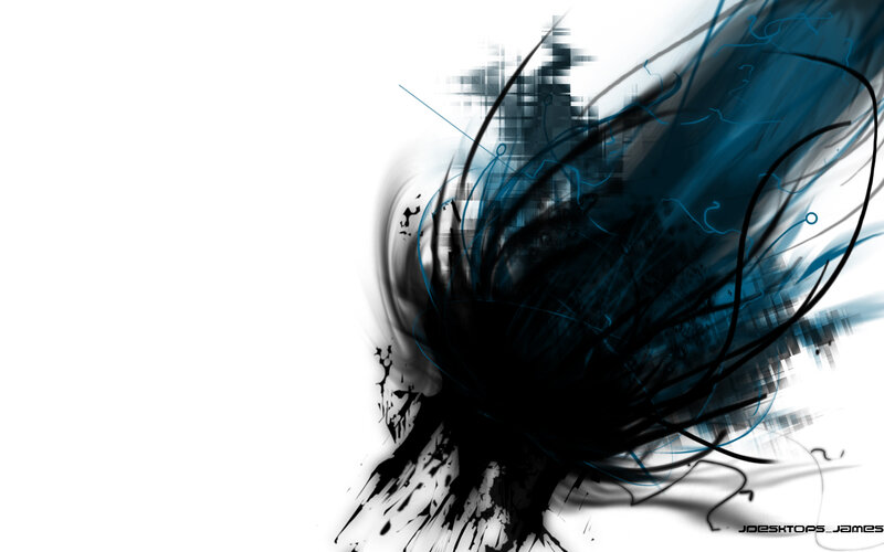 Abstract Ink Splatter — Black, Dynamic