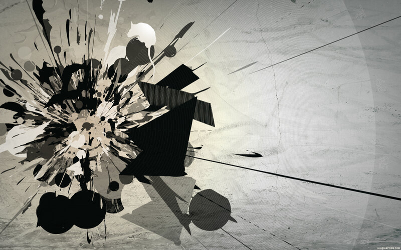 abstract ink splatter explosion