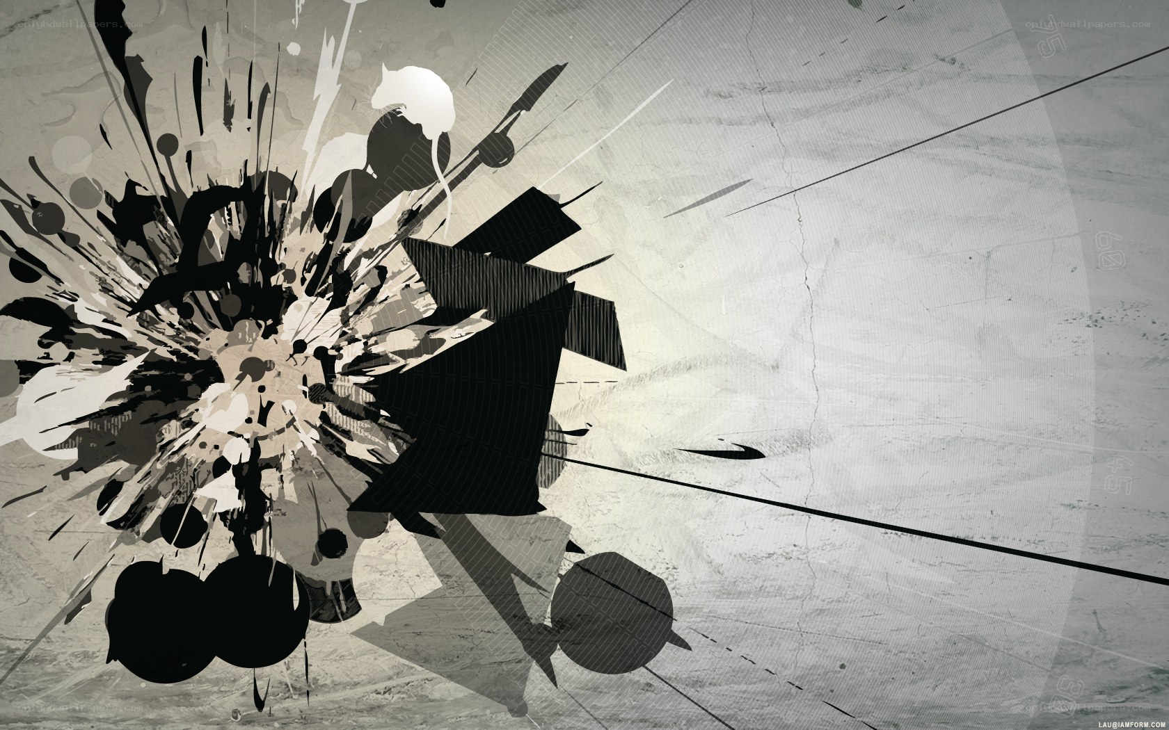 abstract ink splatter explosion