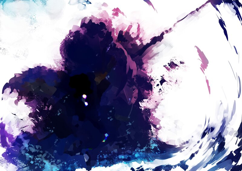 Abstract Ink Splatter — Purple, Dynamic