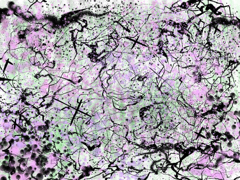 Abstract Ink Splatter — Purple
