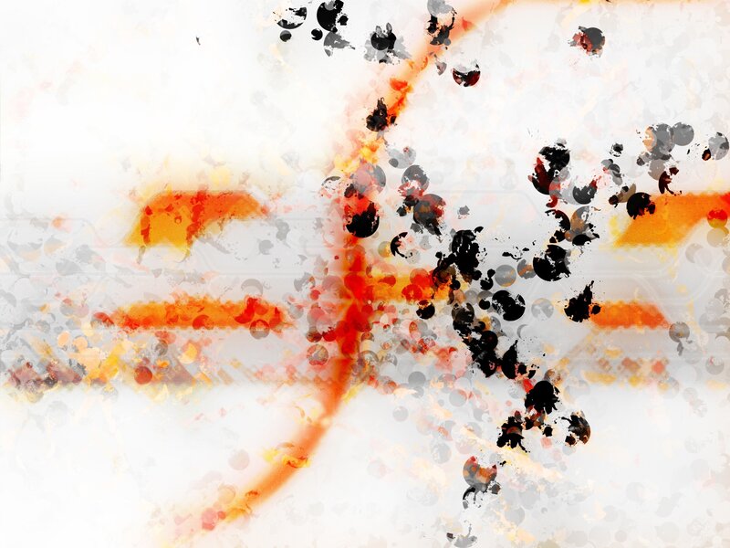 Abstract Ink Splatter — White