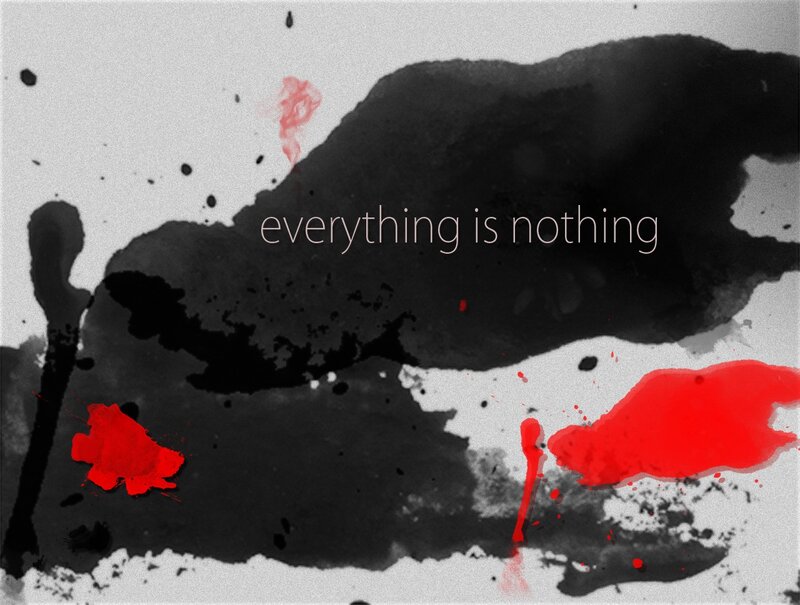 Abstract Ink Splatters — Black